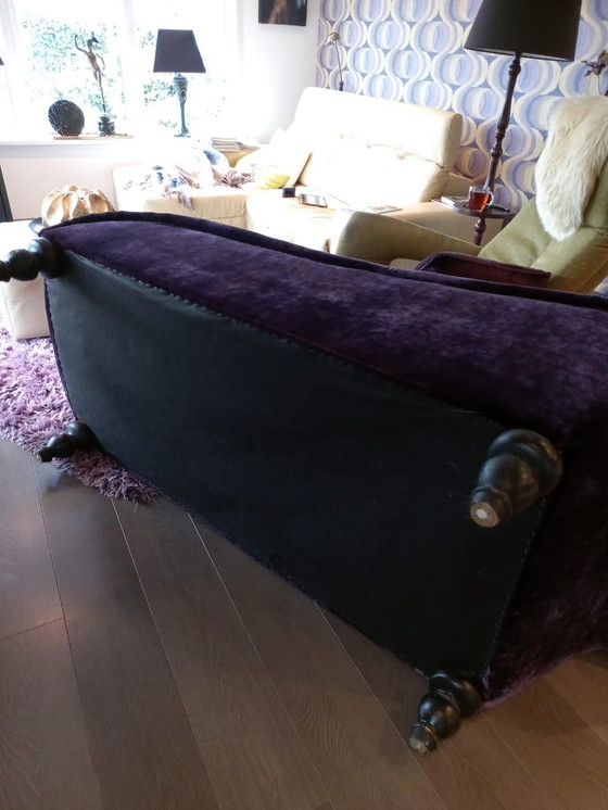 Image 1 of Authentic Chaisse Longue Of Purple Velvet, In Good Condition