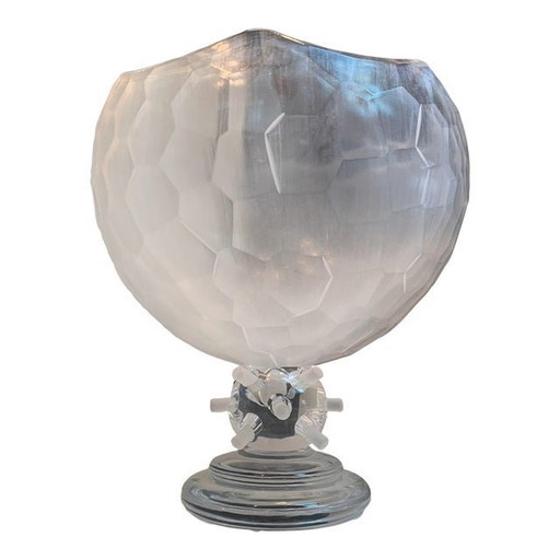 Italian Sand Crystal Handmade Cut Vase