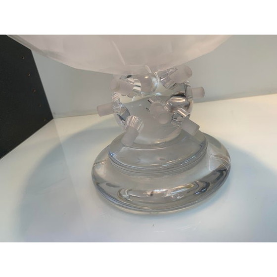 Image 1 of Italian Sand Crystal Handmade Cut Vase