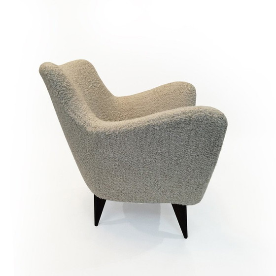 Image 1 of Pair of vintage Perla armchairs by Giulia Veronesi for I.S.A Bergamo, Italy 1950s