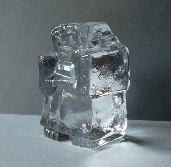 Image 1 of Solid glass sculpture, design Erik Höglund for Boda, Sweden 1960s or 1970s