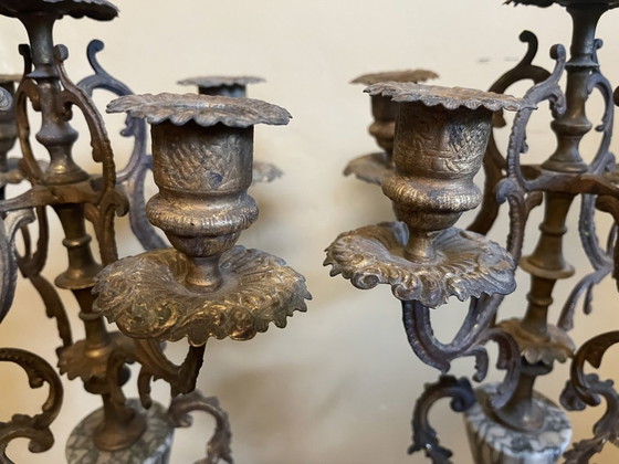 Image 1 of Set of Candlesticks French