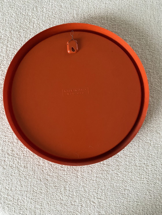 Image 1 of Specchio rotondo arancione vintage