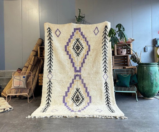 Moroccan Beni Ourain Rug 175X290 Cm - Berber Wool Carpet - Moroccan Area Rug - Handmade Rug - Moroccan Carpet - Colorful Morocca
