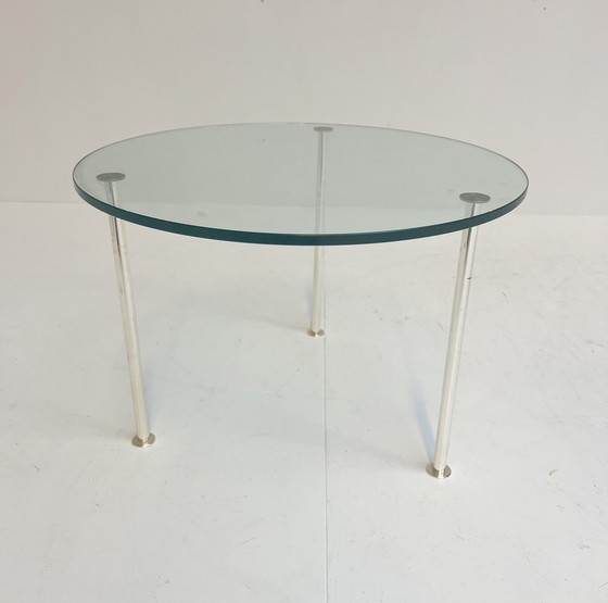 Image 1 of Set of Glass Side Tables (2) Hollywood Style, 1970'S