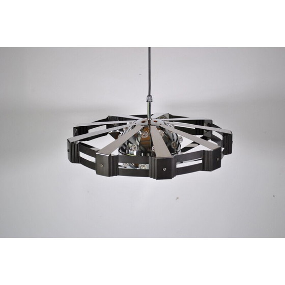 Image 1 of Lampada a sospensione vintage in acciaio cromato, 1970