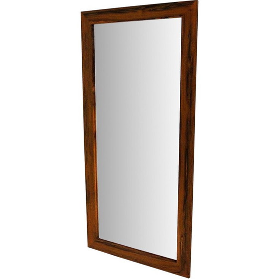 Image 1 of Vintage rosewood frame mirror, Sweden 1960