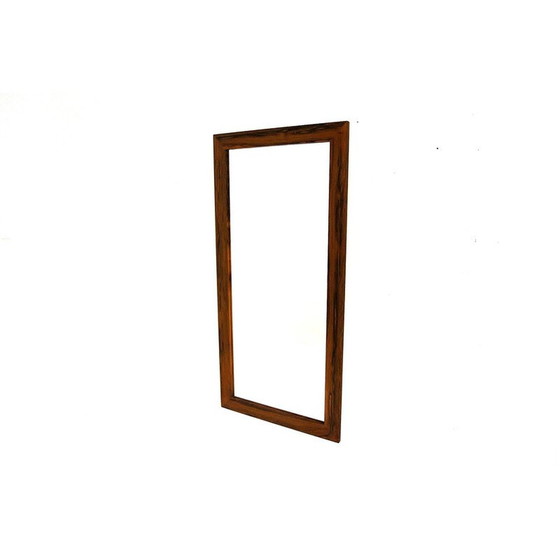 Image 1 of Vintage rosewood frame mirror, Sweden 1960