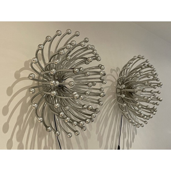 Image 1 of Pair of vintage Pistillo wall lights by Valenti Luce for Studio Tetrarch, 1960