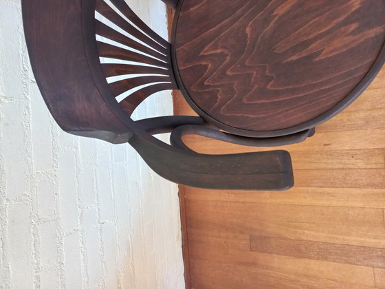 Image 1 of Sedia girevole in legno del capitano