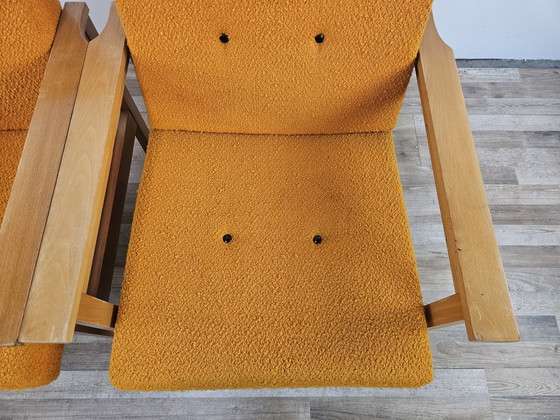 Image 1 of Pair Of 1960S Mid Century Upholstered Armchairs