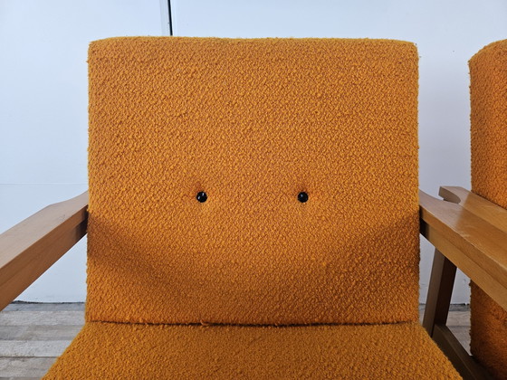 Image 1 of Pair Of 1960S Mid Century Upholstered Armchairs