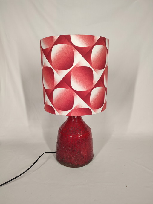 Lampe vintage Krösselbach avec abat-jour, Céramique , Allemagne de l'Ouest