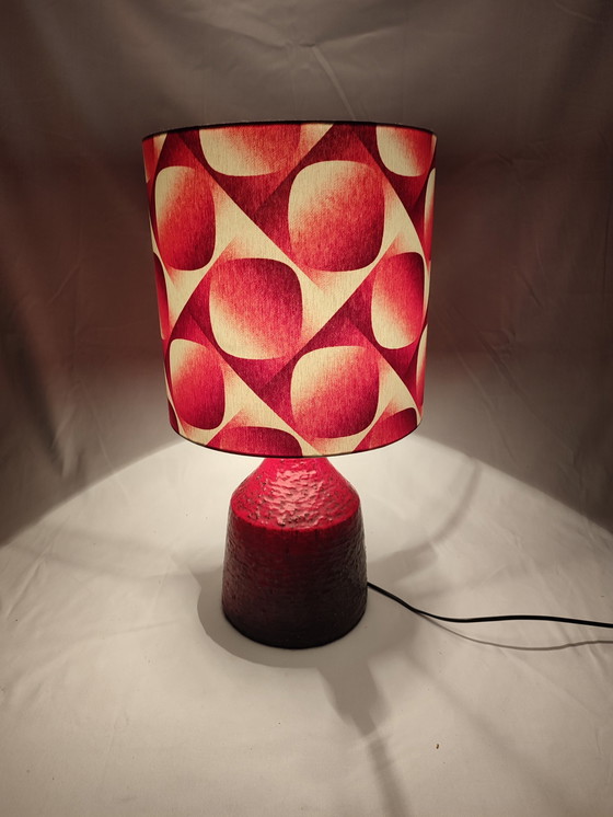 Image 1 of Lampe vintage Krösselbach avec abat-jour, Céramique , Allemagne de l'Ouest