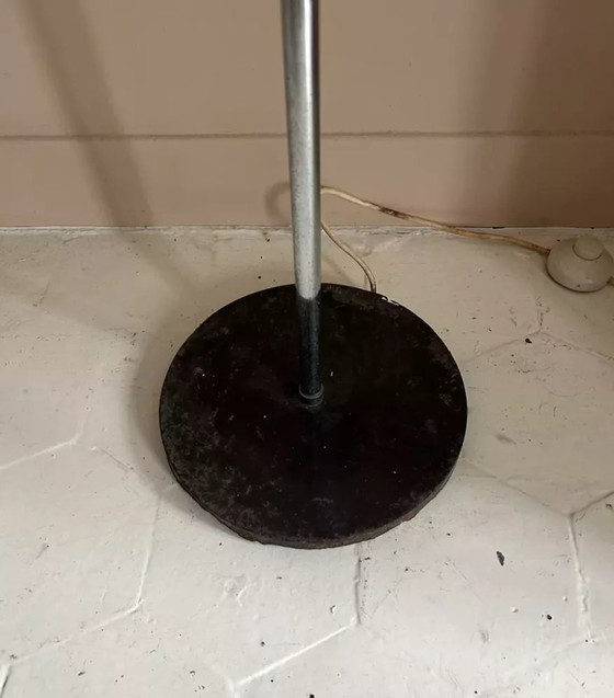 Image 1 of Monix Vintage Floor Lamp, Chrome And Brown Lacquered Metal