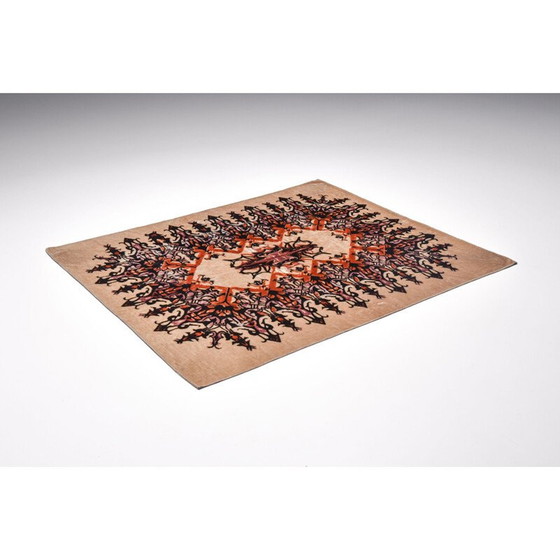 Image 1 of Vintage hand-knotted art deco rug with wool by Jaap Gidding, Netherlands 1920