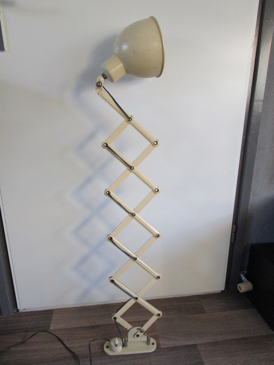 Image 1 of Scissor lamp - Industrial - Wall lamp - Gray - Metal - 1950/1960