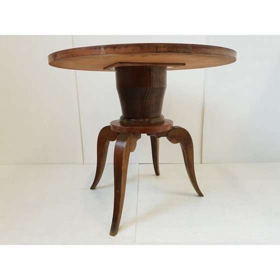 Image 1 of Tavolo con piedistallo in legno d'epoca, 1940