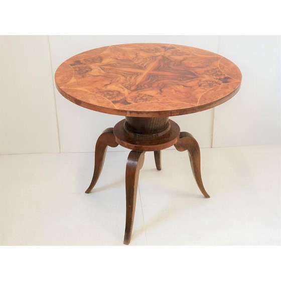 Image 1 of Tavolo con piedistallo in legno d'epoca, 1940