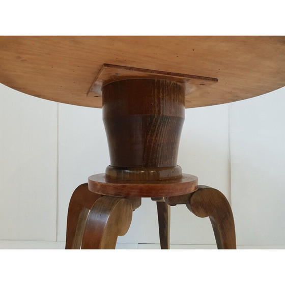 Image 1 of Tavolo con piedistallo in legno d'epoca, 1940