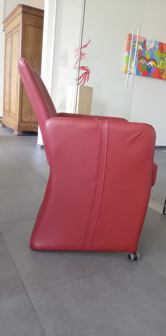 Image 1 of 6x Modern Calfskin Dining Room Armchairs