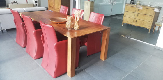 Image 1 of 6x Modern Calfskin Dining Room Armchairs