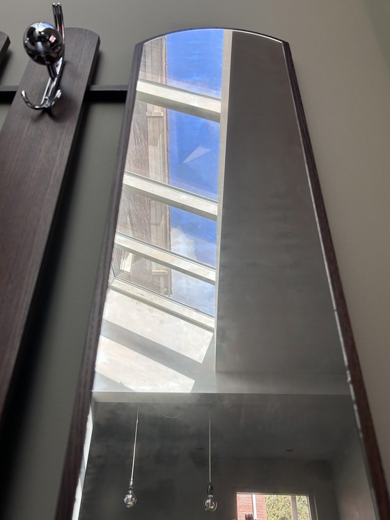 Image 1 of Vintage Wall Coat Rack With Mirror