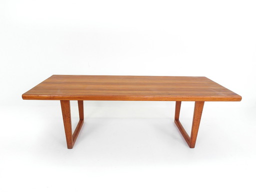 Vintage coffee table with solid teak top