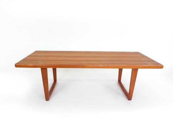 Image 1 of Table basse vintage avec plateau en teck massif