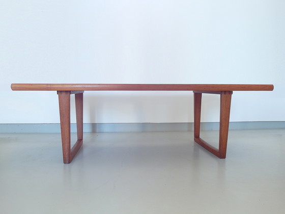 Image 1 of Table basse vintage avec plateau en teck massif