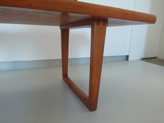 Image 1 of Table basse vintage avec plateau en teck massif