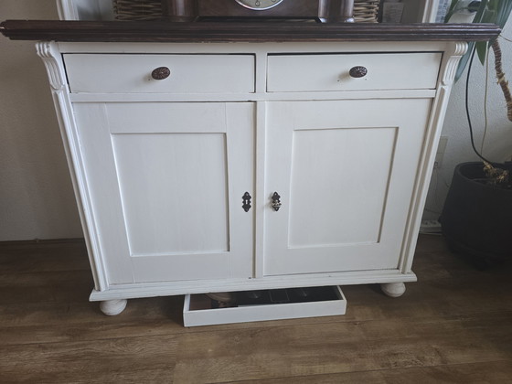 Image 1 of Buffet Cabinet White With Brown