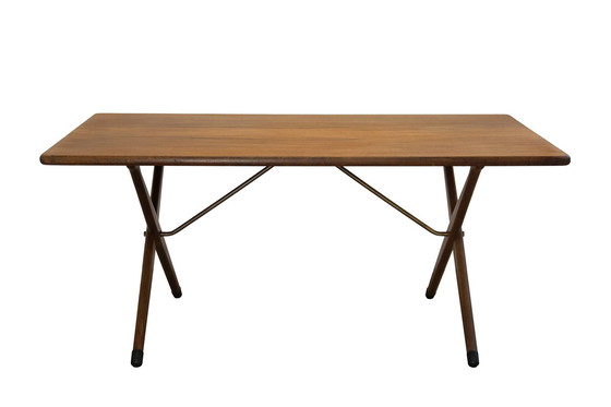 Image 1 of Hans J. Wegner At-303 “Sabre” Dining Table For Andreas Tuck