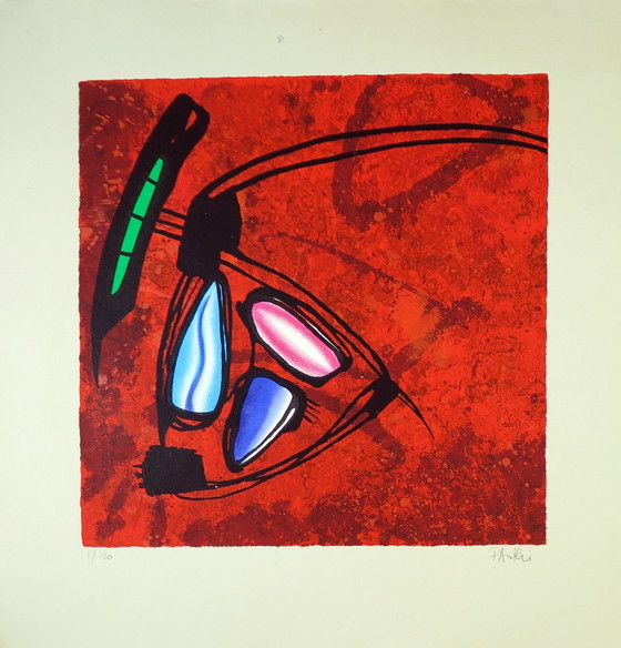 Image 1 of Set di 2 serigrafie colorate di Werner Pantki