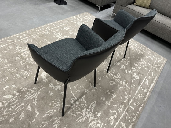 Image 1 of 2 Rolf Benz 655 dining room chairs fabric leather