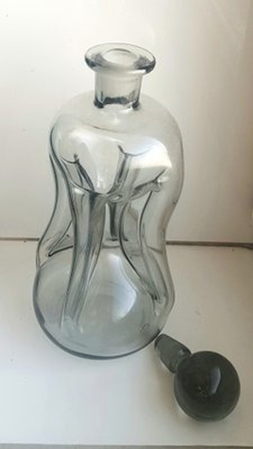 Kluk Kluk Decanter By Jacob E. Bang For Holmegaard, 1960S