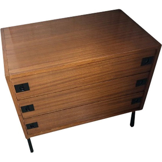 Image 1 of Vintage teak chest of 3 drawers by René Jean Caillette