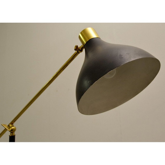 Image 1 of Vintage marble floor lamp and brass arms for Stilnovo, 1950