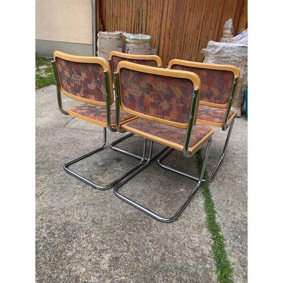 Image 1 of Set of 4 mid century upholstered Cesca chairs, Italy 1970s