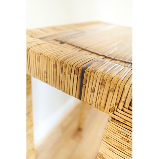 Image 1 of Mid century wicker tall console, 1960s