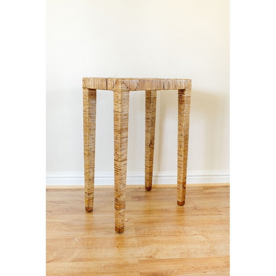 Image 1 of Mid century wicker tall console, 1960s