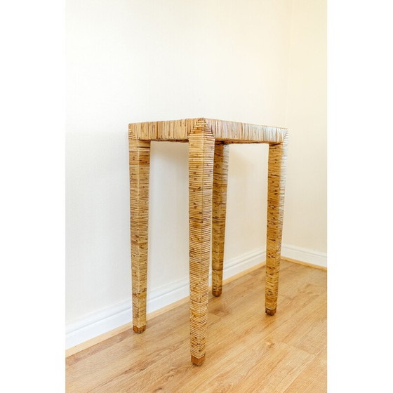 Image 1 of Mid century wicker tall console, 1960s