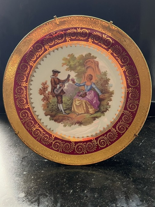 Limoges vase and plate