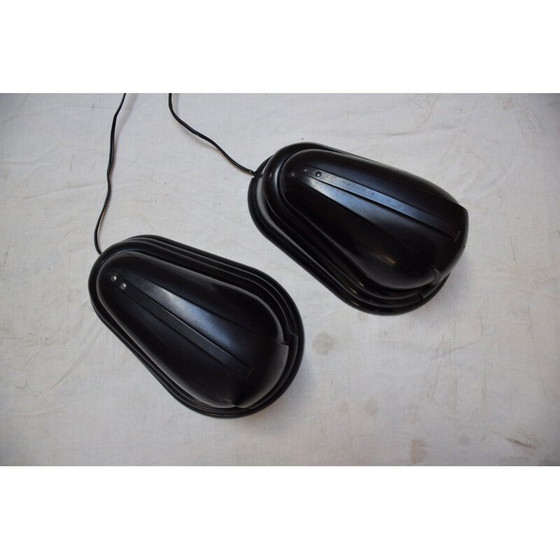 Image 1 of Coppia di lampade vintage in bachelite marrone a bolide di Lucidus Bloc per Gustav Miklos, 1945