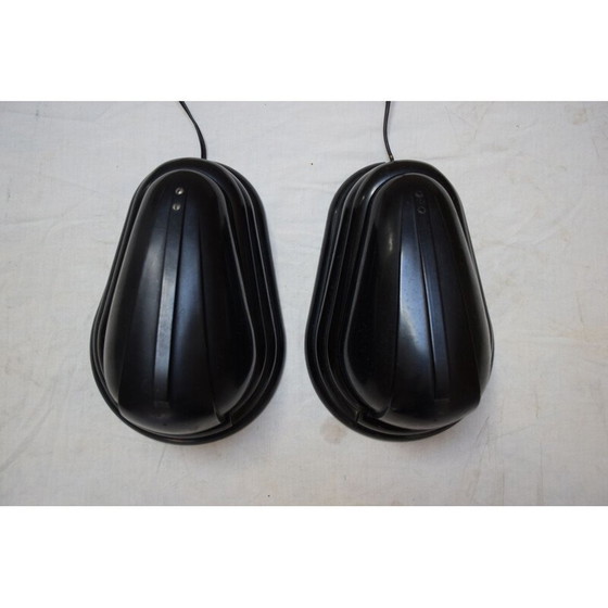 Image 1 of Coppia di lampade vintage in bachelite marrone a bolide di Lucidus Bloc per Gustav Miklos, 1945