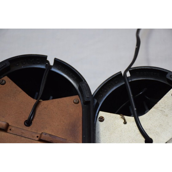 Image 1 of Coppia di lampade vintage in bachelite marrone a bolide di Lucidus Bloc per Gustav Miklos, 1945