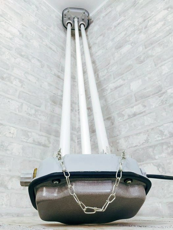 Image 1 of Large Vintage Hanging Lamp - Industrial Neon Railing - Loft - 1970