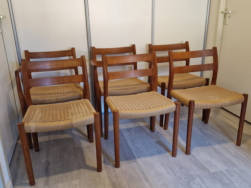 6X Niels Otto Moller Chair Model 84