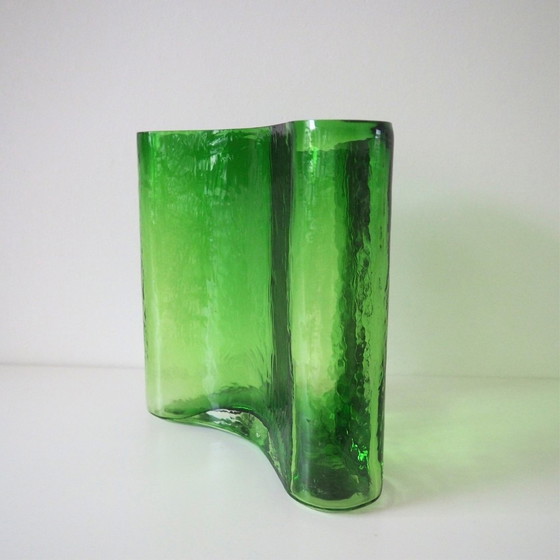 Image 1 of 1970S Krosno Poland Cast Glass Organic Design Vase 