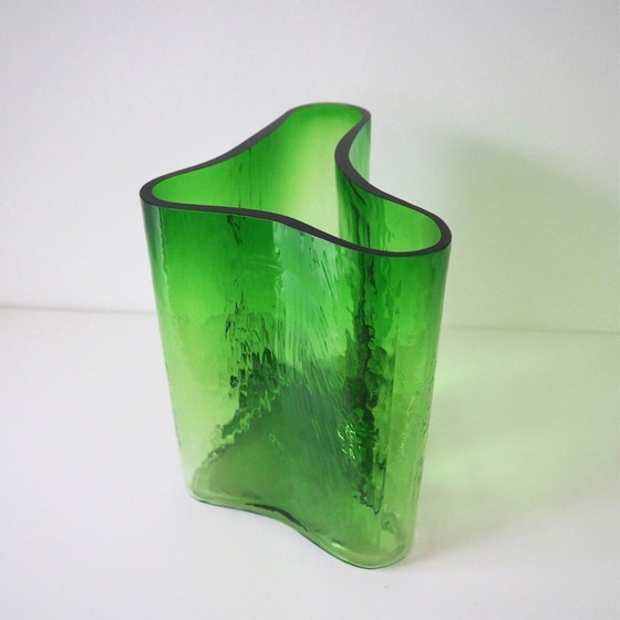 Image 1 of 1970S Krosno Poland Cast Glass Organic Design Vase 